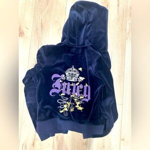 COPY - Velour Juicy Sweats in dark purple/blue